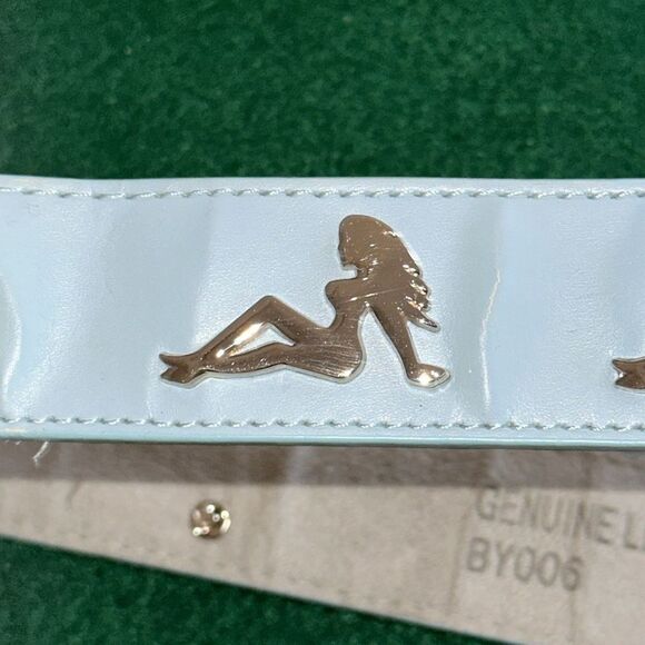 Vintage Blue Leather Belt Women’s Size Large – Classic Retro Fashion main image 3